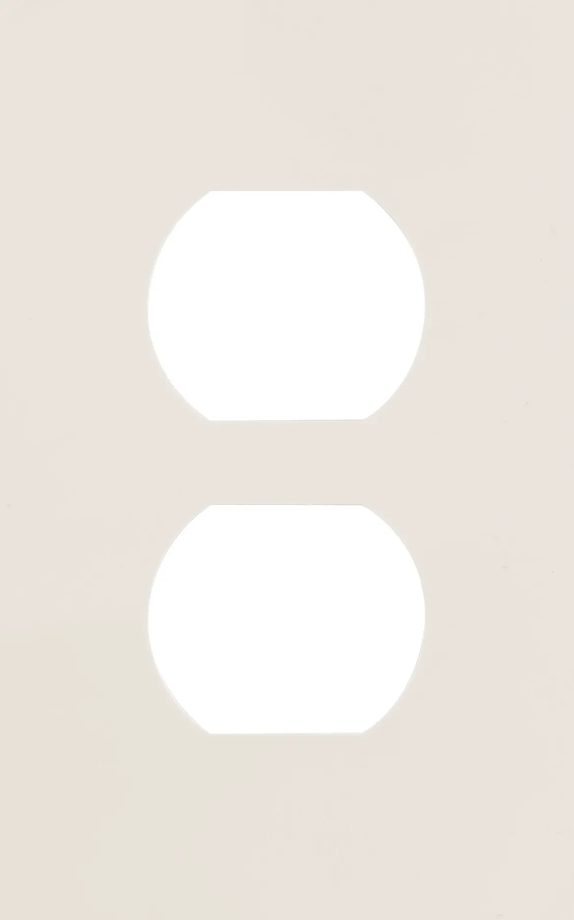 UltraPro Screwless Duplex Receptacle Wallplate, Light Almond