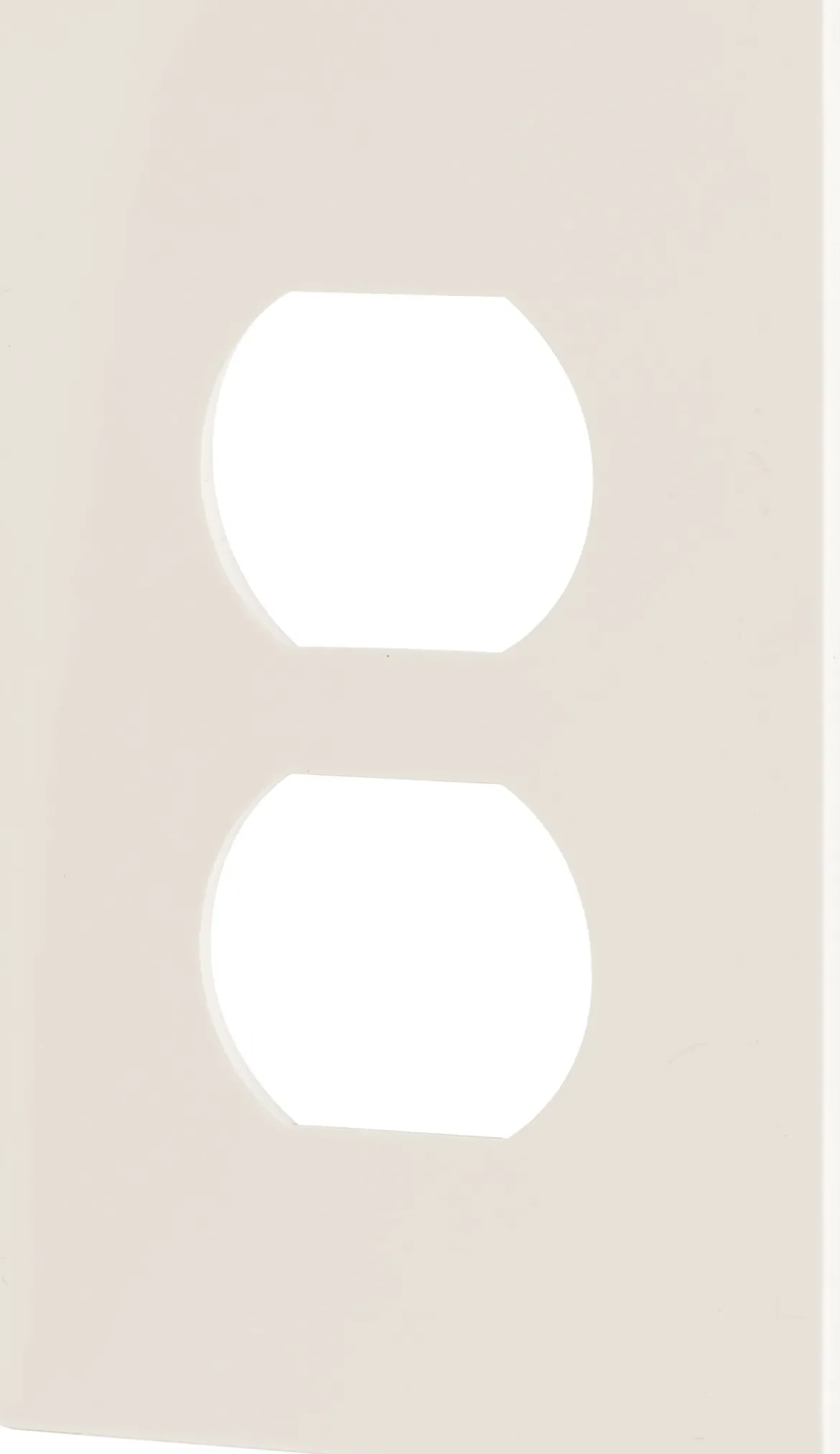 UltraPro Screwless Duplex Receptacle Wallplate, Light Almond
