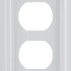 UltraPro Screwless Duplex Receptacle Wallplate, White Coastal