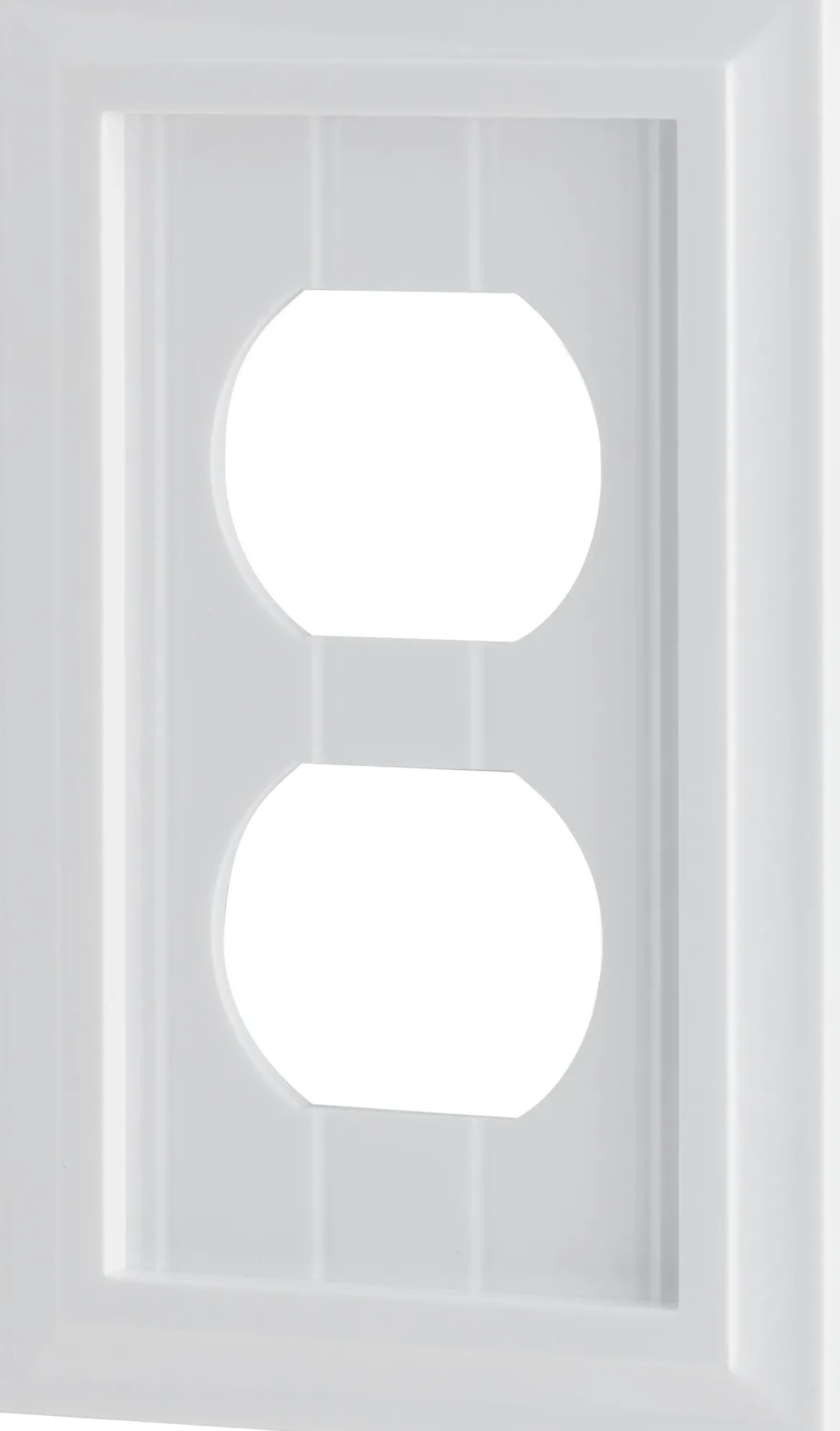 UltraPro Screwless Duplex Receptacle Wallplate, White Coastal