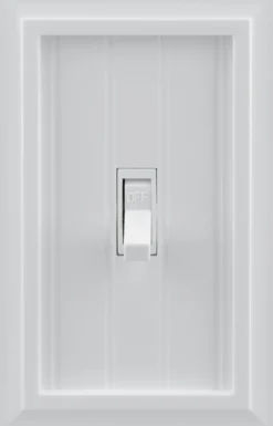 UltraPro Screwless Toggle Switch Wallplate, White Coastal