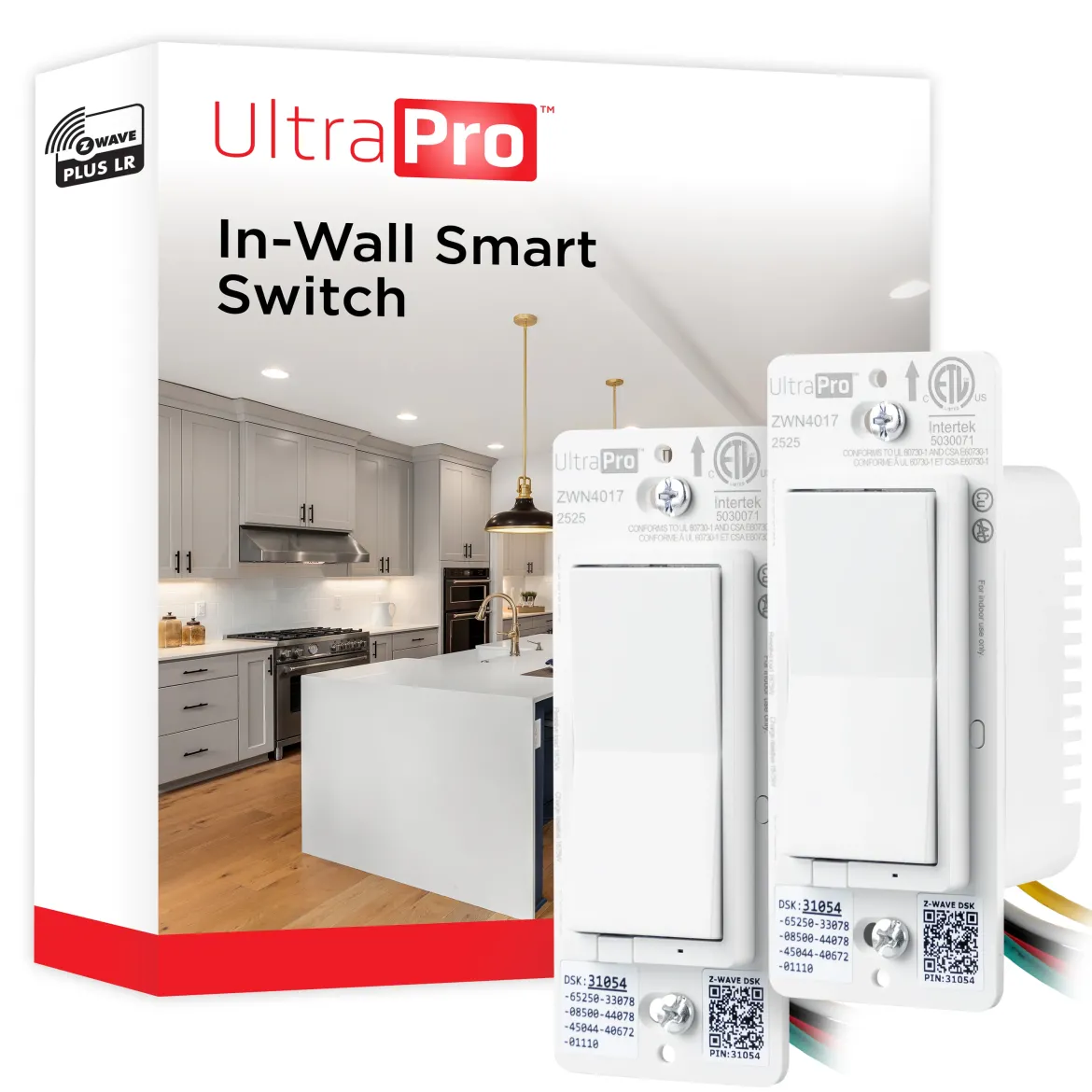 UltraPro 800 Series Z-Wave On/Off Switch, 2 Pack