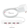 UltraPro USB Power Strip, 4-USB-A, 4.8A, White