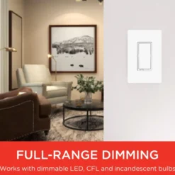 UltraPro WiFi In-Wall Smart Dimmer With QuickFit™ And SimpleWire™, White
