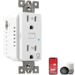 UltraPro Wi-Fi In-Wall Smart Outlet, White