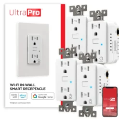 UltraPro Wi-Fi In-Wall Smart Receptacle, 4 pack