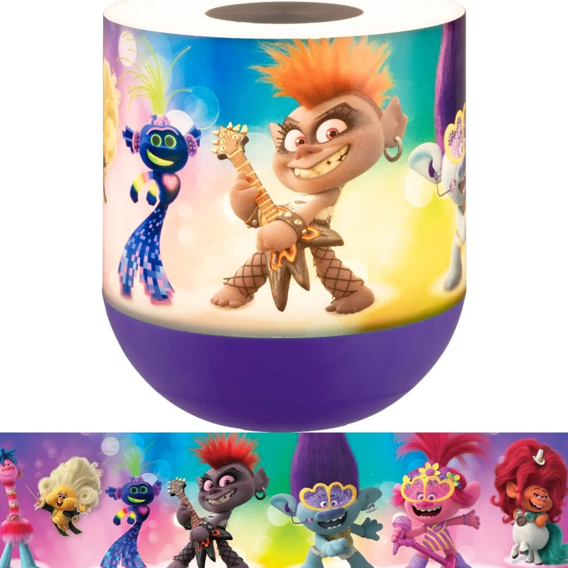 Universal Trolls World Tour Color Changing Tabletop LED Night Light, Purple